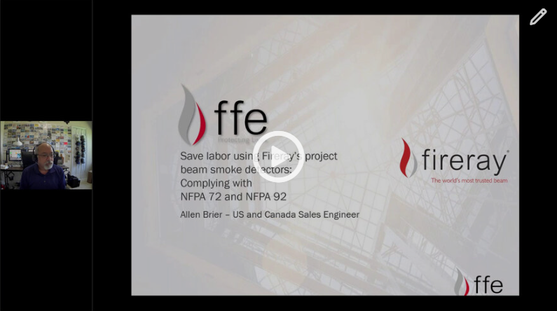 Save labor using Fireray’s projected beam smoke detectors: Complying with NFPA 72 and NFPA 92! Save labor using Fireray’s projected beam smoke detectors: Complying with NFPA 72 and NFPA 92!