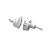 1" Steel Door Recessed Switch Set -  DPDT, Grey