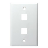 Keystone Wall Plate 2 Port, Ultra White, UL