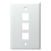 Keystone Plate 3 Port, Standard - Ultra White UL