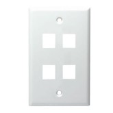Keystone Midi Size Plates - 4 Ports, Ultra White