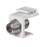 Keystone Jack with 1 GHZ F-Connector, Ultra White - 10-Pack