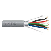 22/6 Multiconductor Stranded Shielded CMP/FT6 Cable - 1000', Gray