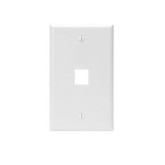 Single-Gang QUICKPORT&trade; Wallplate, 1-Port, White