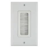 1 Gang Brush Wall Plate - Ultra White