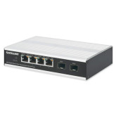4-Port Gigabit Ethernet PoE+ Industrial Switch with 2 SFP Ports