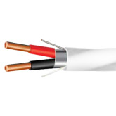 18/2 Solid, Unshielded FPLR Riser Cable - 1000', White