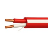 14/2 Solid Unshielded FPLP Plenum Fire Alarm Cable - 1000', Red with White