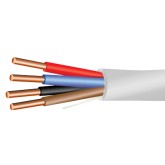 14/2 Solid, Unshielded FPLP Plenum Cable - 1000', White