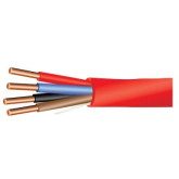 16/4 Solid Unshielded Fire Alarm Cable - 1000", Red