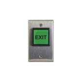 Square LED Illuminated Push/Exit Switch - Green