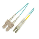 OM3 Multimode Patch Cable - Duplex LC/SC, 2 m Length