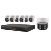 6 x 4MP ColorVu Turret +180&deg;Panoramic IP KIT