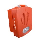 Eluxa NEMA 3R Speaker Strobe with 3R Plate - Red, "FIRE" Lettering