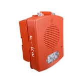 Eluxa NEMA 4X Multitone Strobe - Red, "FIRE" Lettering