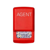 Eaton Eluxa 24V LED Strobe - Red, "AGENT" Lettering