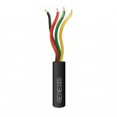 22/4 Solid Riser Cable - 500ft, Black