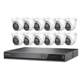Color Night Vision (CNV) Video Surveillance Kit, 16 Channel NVR (x 1) + 5 MP Ball Cameras (x 12)