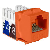 Cat 6 Slim-Style, 90 Degree Keystone Jacks, 8p8c