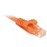 Cat 6 UTP 550MHz Snagless Molded Patch Cord - Orange, 3'