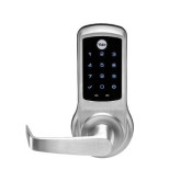 Z-Wave nexTouch&trade; Touchscreen Keypad Lock with Cylinder Override - Satin Chrome