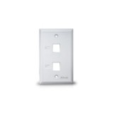 Single- Gang Face Plate with Icons - 2 Ports