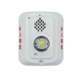 L-Series LED 2-Wire Wall-Mount Indoor Horn Strobe - White, Marked "FUEGO"