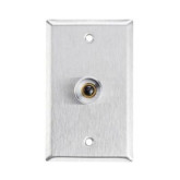Single Gang Stainless Steel Wall Plate with Black Push Button