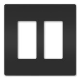 Radiant&reg; Two-Gang Screwless Wall Plate, Black