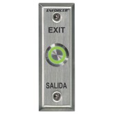 Multicolor Illuminated Vandal-Resistant Request-to-Exit Plates, Slimline