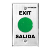 Weather Resistant Mushroom Cap Request-to-Exit Plate - "Exit" & "Salida," SPDT, Timer