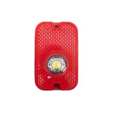 L-Series Outdoor LED Wall-Mount Strobe - Red, Compact, Marked "FIRE"