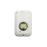 L-Series Outdoor LED Wall-Mount Strobe - White, Compact, Marked "FIRE"