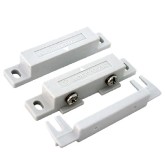 Screw-Terminal Surface-Mount N.O. Magnetic Contact - White, 1/2&Prime; (13mm) Gap, Open loop, UL listed