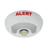 L-Series Indoor LED Ceiling Speaker Strobe - White, Marked "ALERT"