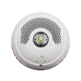 L-Series Indoor LED Ceiling Speaker Strobe - White, Marked "FIRE"