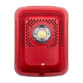 L-Series Indoor LED Wall-Mount Speaker Strobe - Red, Marked in Spanish  "FUEGO"