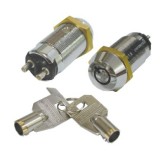 Interruptor de Bloqueo con Llave Tubular, ENCENDIDO/APAGADO Moment&aacute;neo, 2 Terminales, SPST, #1302