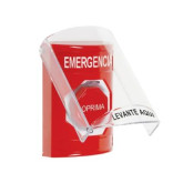 Turn to Reset Illuminated Buttons with Shield, Emergency - Red,